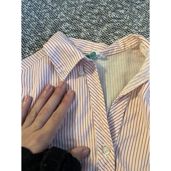 Vintage Retro Blouse - Candy Stripe White with Red - Alice Aiken - Picture 3 of 5